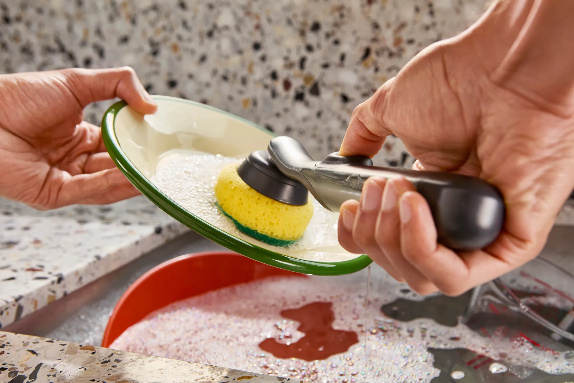 Sinktech erstatningshode svamp 2-pakning, Yellow Joseph Joseph