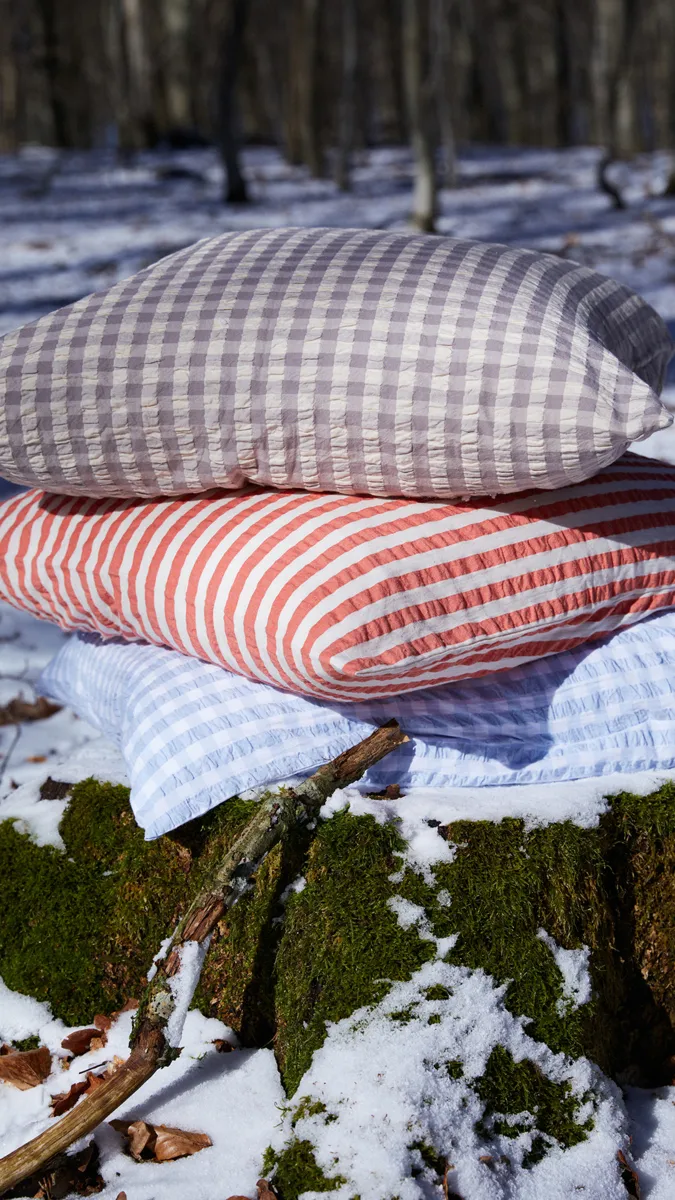 Bæk&Bølge Lines putetrekk 50 x 70 cm, Chili-bjørk Juna