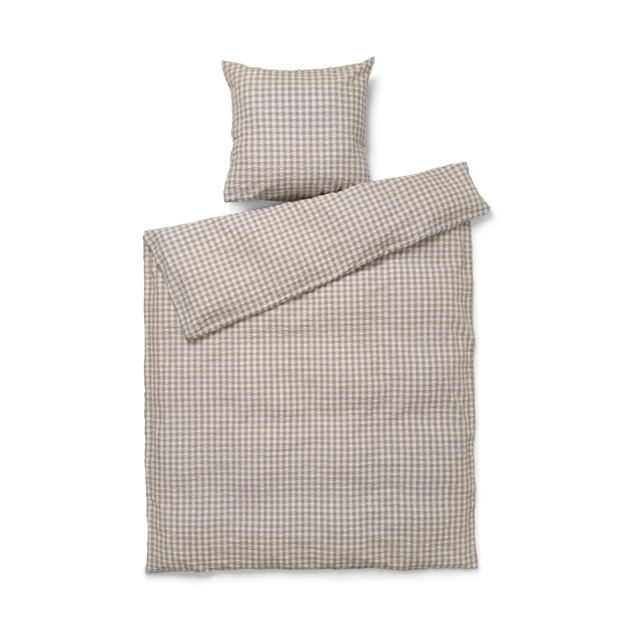 Bæk&Bølge sengesett 140 x 200 cm, Grå-bjørk Juna