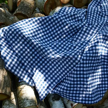 Bæk&Bølge sengesett 140 x 200 cm - Mørkeblå-hvit - Juna