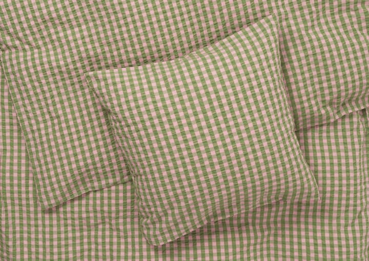 Bæk&Bølge sengesett 140x220 cm - Grønn-Lys rosa - Juna