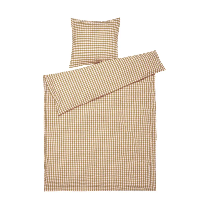 Bæk&Bølge sengesett 150x210 cm - Karamell-offwhite - Juna
