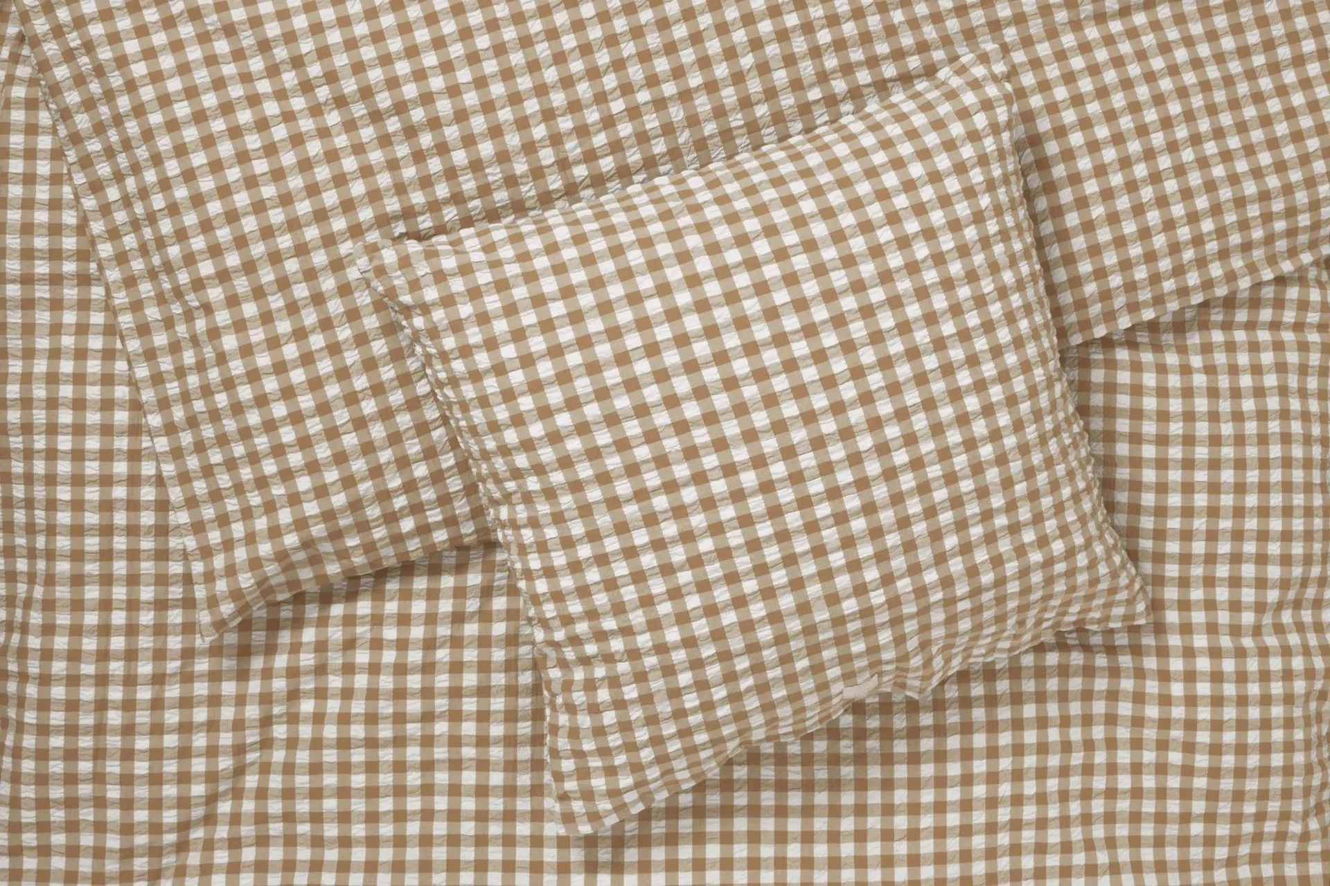 Bæk&Bølge sengesett 150x210 cm, Karamell-offwhite Juna