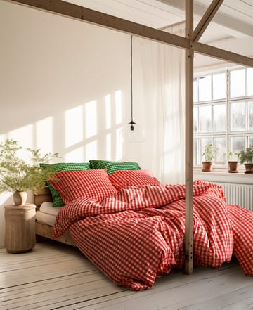 Bæk&Bølge sengesett 150x210 cm - Rød-gul - Juna