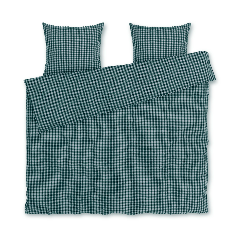 Bilde av Juna Bæk&Bølge sengesett 200x220 cm Grønn-lyseblå