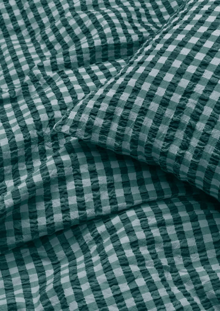Bæk&Bølge sengesett 200x220 cm, Grønn-lyseblå Juna