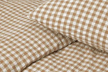 Bæk&Bølge sengesett 220x220 cm - Karamell-offwhite - Juna