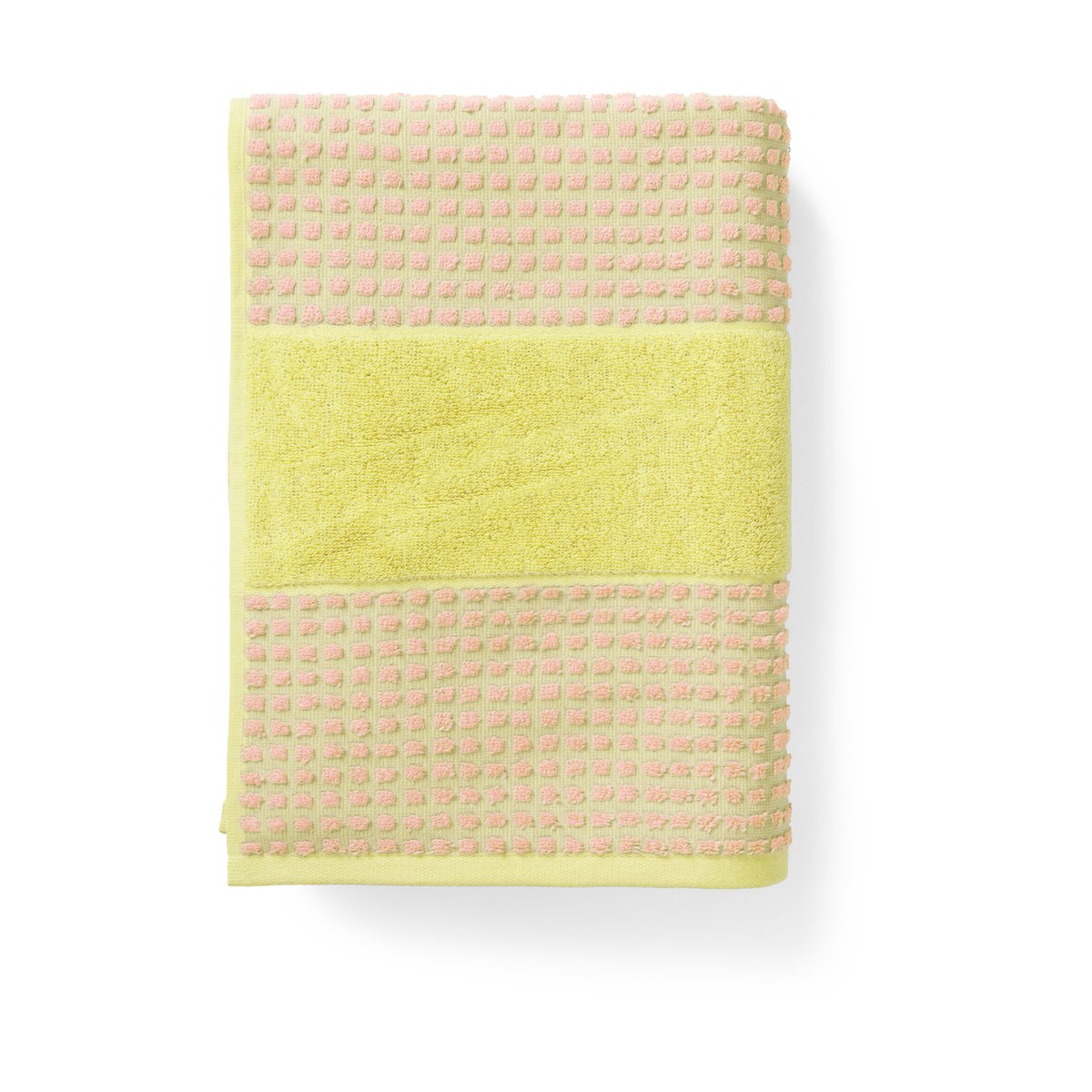 Bilde av Juna Check håndkle 50x100 cm Gul-rosa