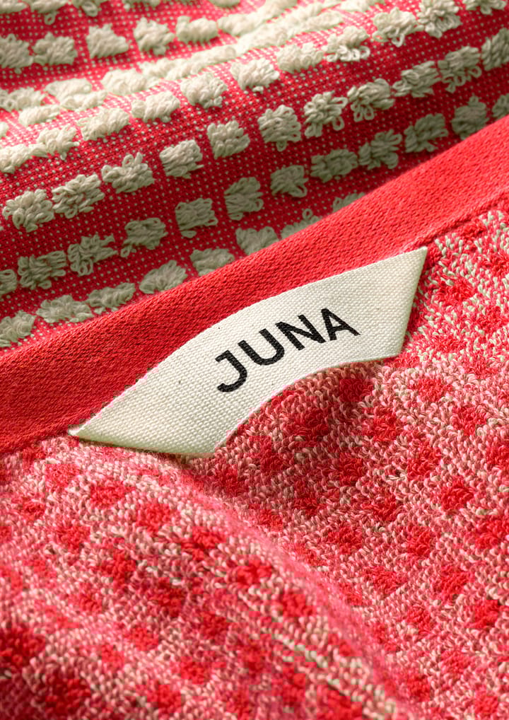 Check håndkle 50x100 cm, Rød-sand Juna