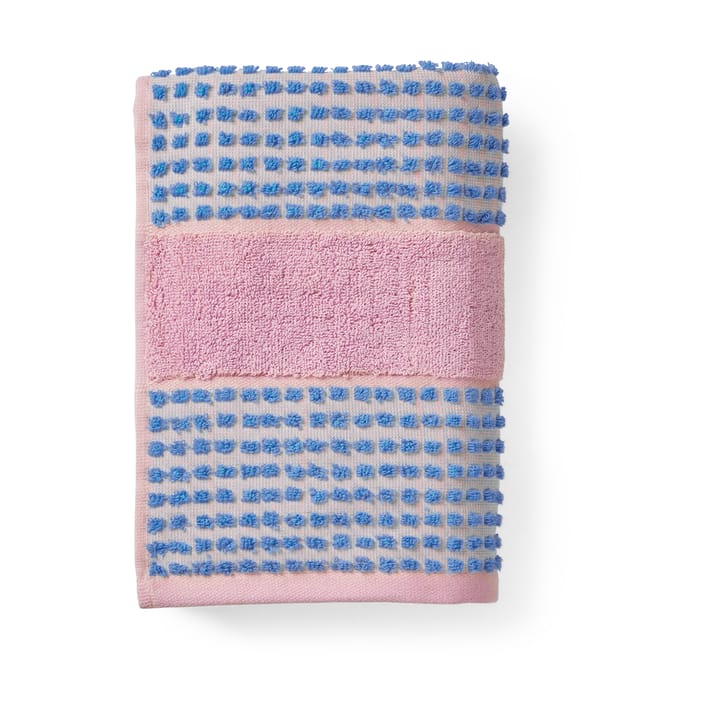 Check håndkle 50x100 cm - Soft pink-blå - Juna