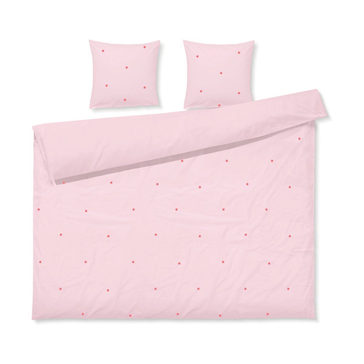 Bilde av Juna Daisy sengesett 220x220 cm Pink-rød