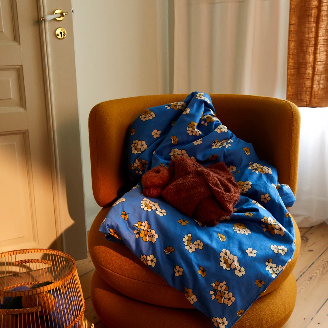 Grand Pleasantly sengesett 140 x 200 cm, Blå Juna