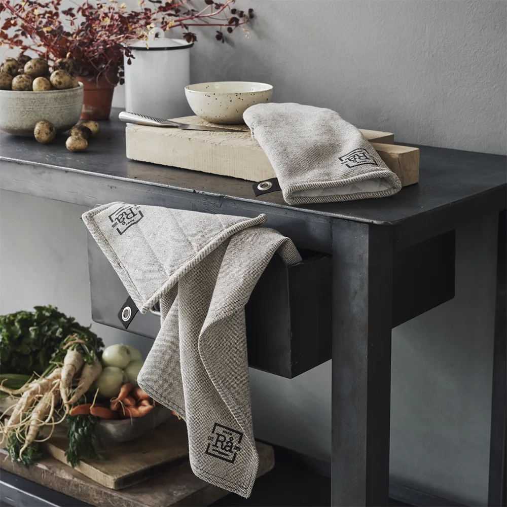 Rå grillvott, mørkegrå, one size Juna