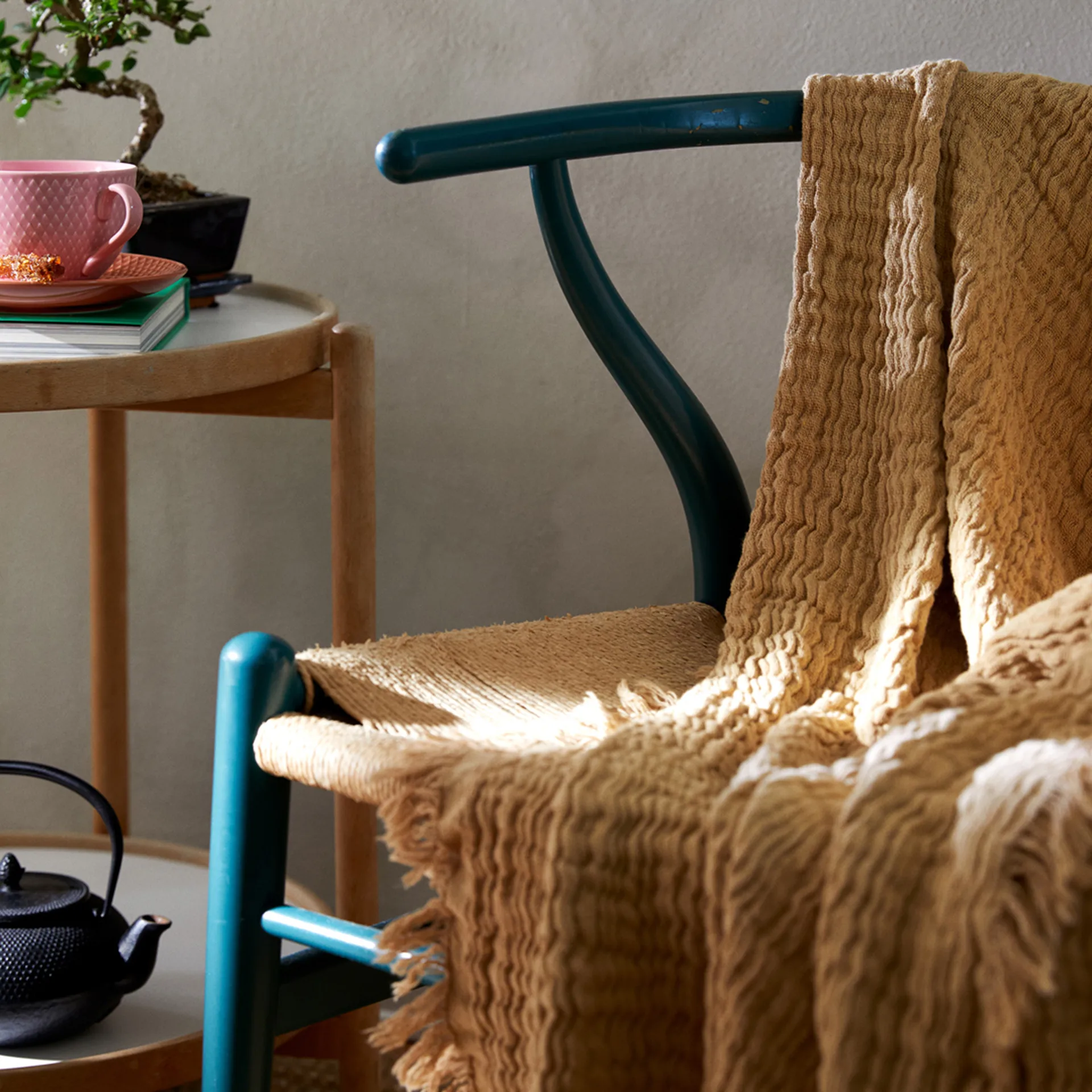 Relover sengeteppe 190 x 240 cm, Sand Juna