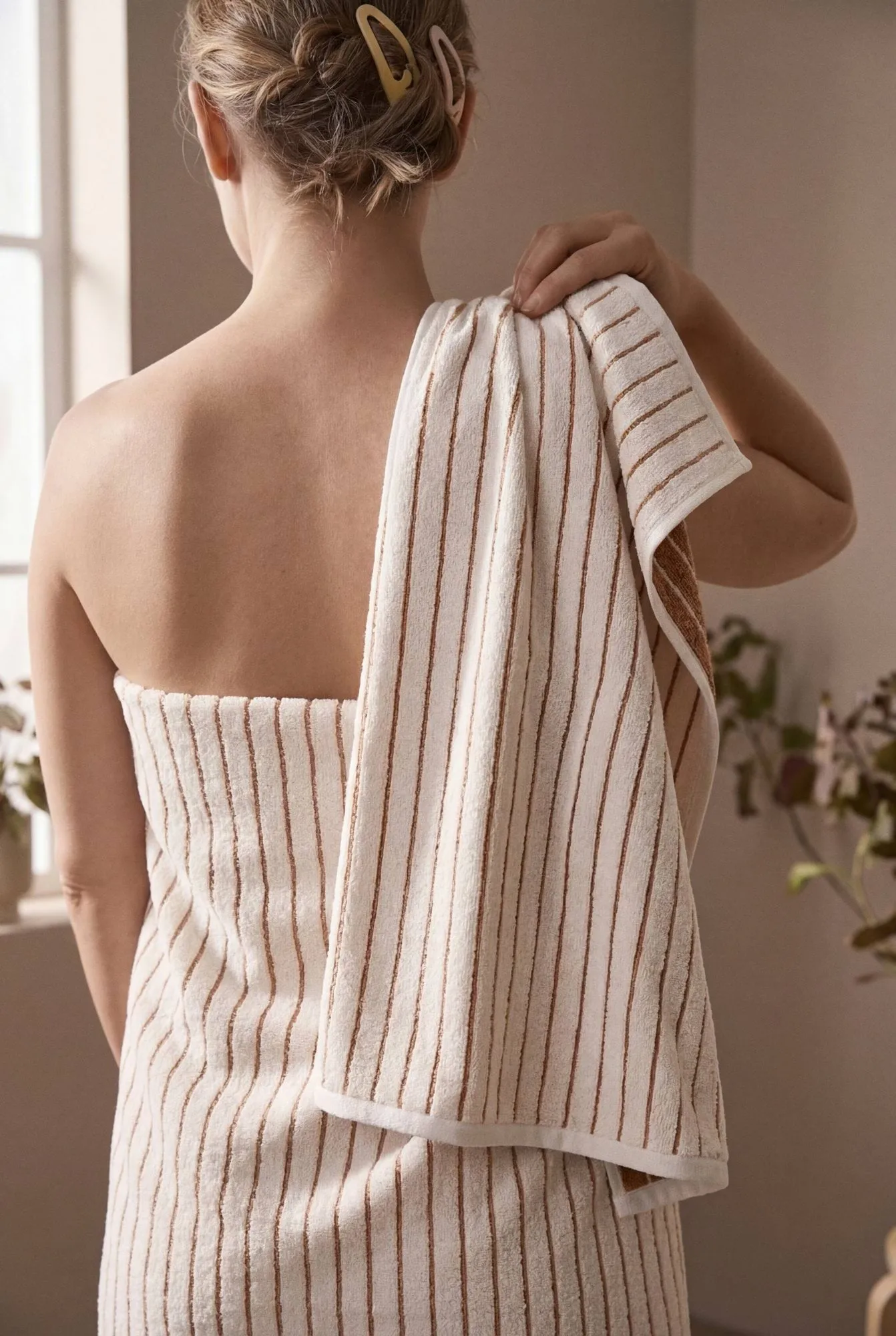 Soft håndkle, Off-white, 50x100 cm Juna