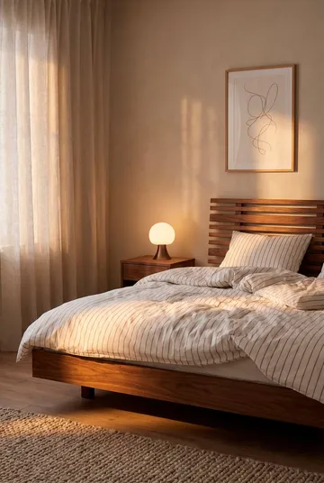 Soft sengesett, 220x220/2x50x60 cm - Offwhite-karamell - Juna