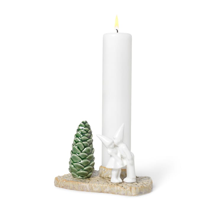 Christmas Tales lysestake julenuss 12 cm, Hvit Kähler