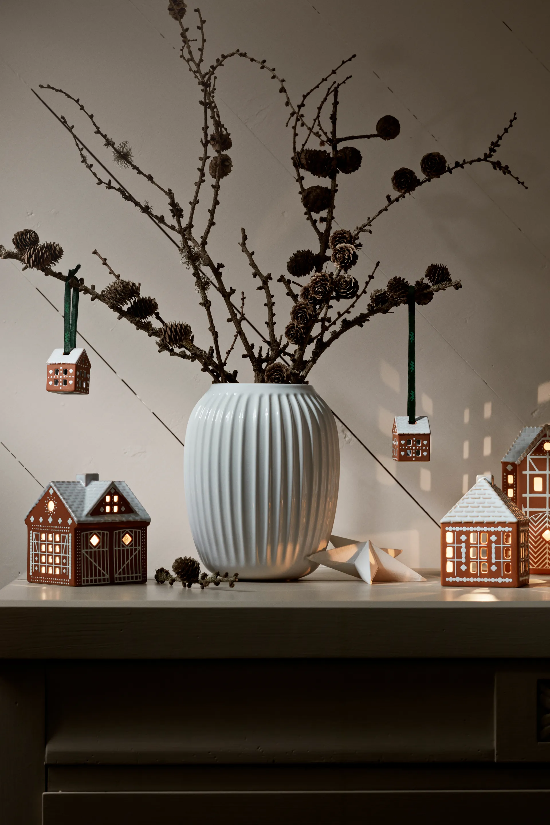 Gingerbread juleoppheng 5 cm 2-pakk, Brun Kähler