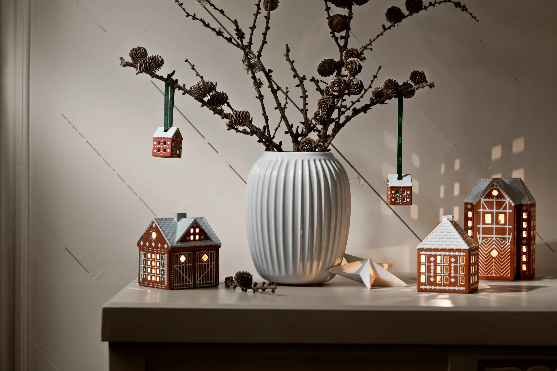 Gingerbread juleoppheng 5 cm 2-pakk, Brun Kähler