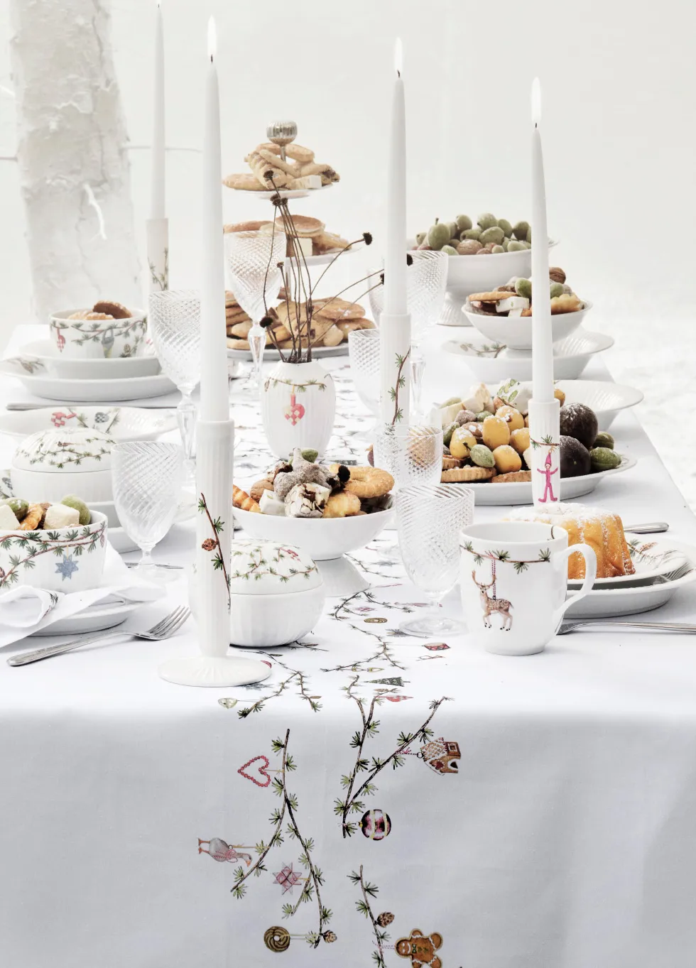 Hammershøi Christmas duk 150 x 270 cm, Hvit Kähler