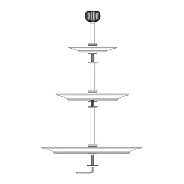 Hammershøi etasjefat - hvit - Kähler