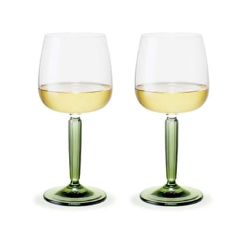 Hammershøi hvitvinsglass 35 cl 2-pack - Gjennomsiktig-grønn - Kähler