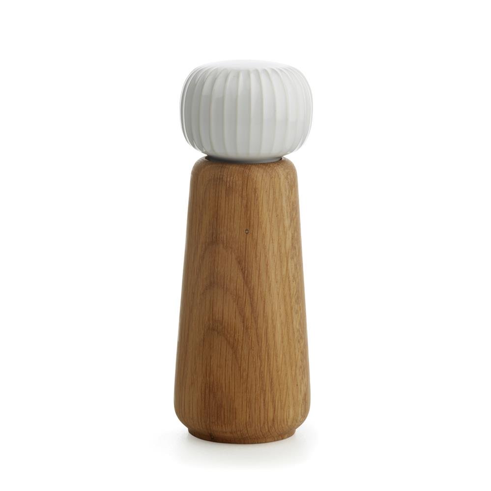 Kähler Hammershi krydderkvern hvit | Skandinavisk Design | Salt- & Pepperkverner | Brun