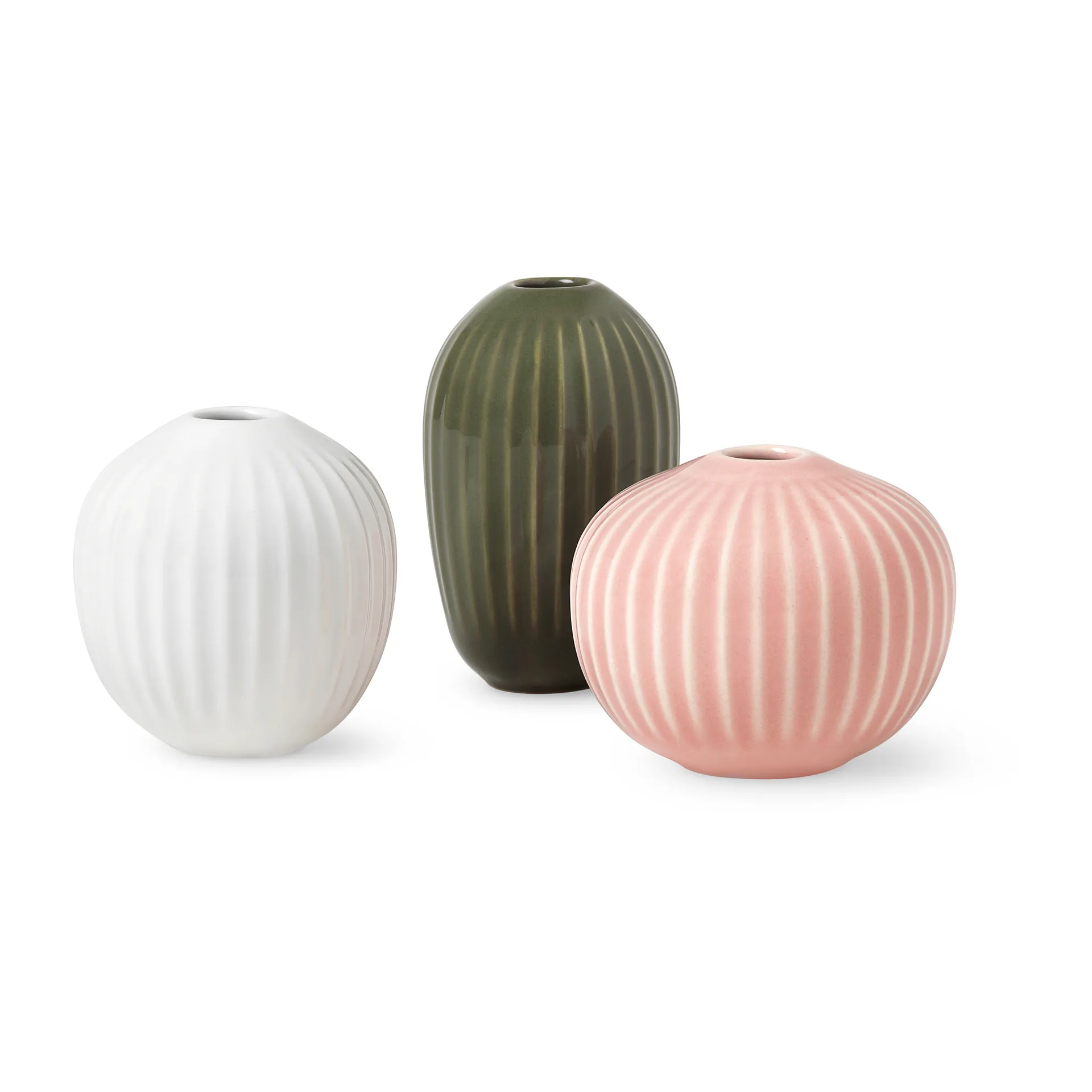 Hammershøi miniatyrvase 3 deler, Mørkegrønn Kähler