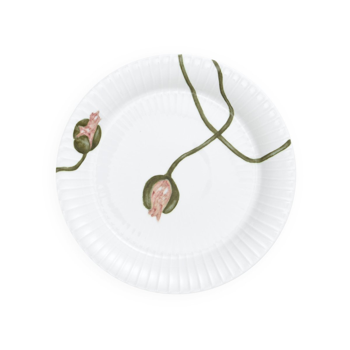 Kähler Hammershi Poppy asjett 19 cm Hvit | Skandinavisk Design | Asjetter | Hvit