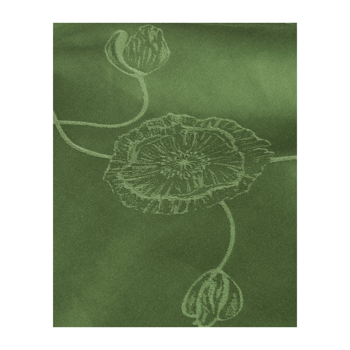 Kähler Hammershi Poppy damaskduk grnn 150 x 270 cm | Skandinavisk Design | Duker | Grønn