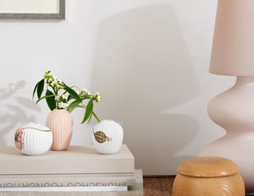 Hammershøi Poppy vase miniatyr 3 deler - Hvit-dekor - Kähler