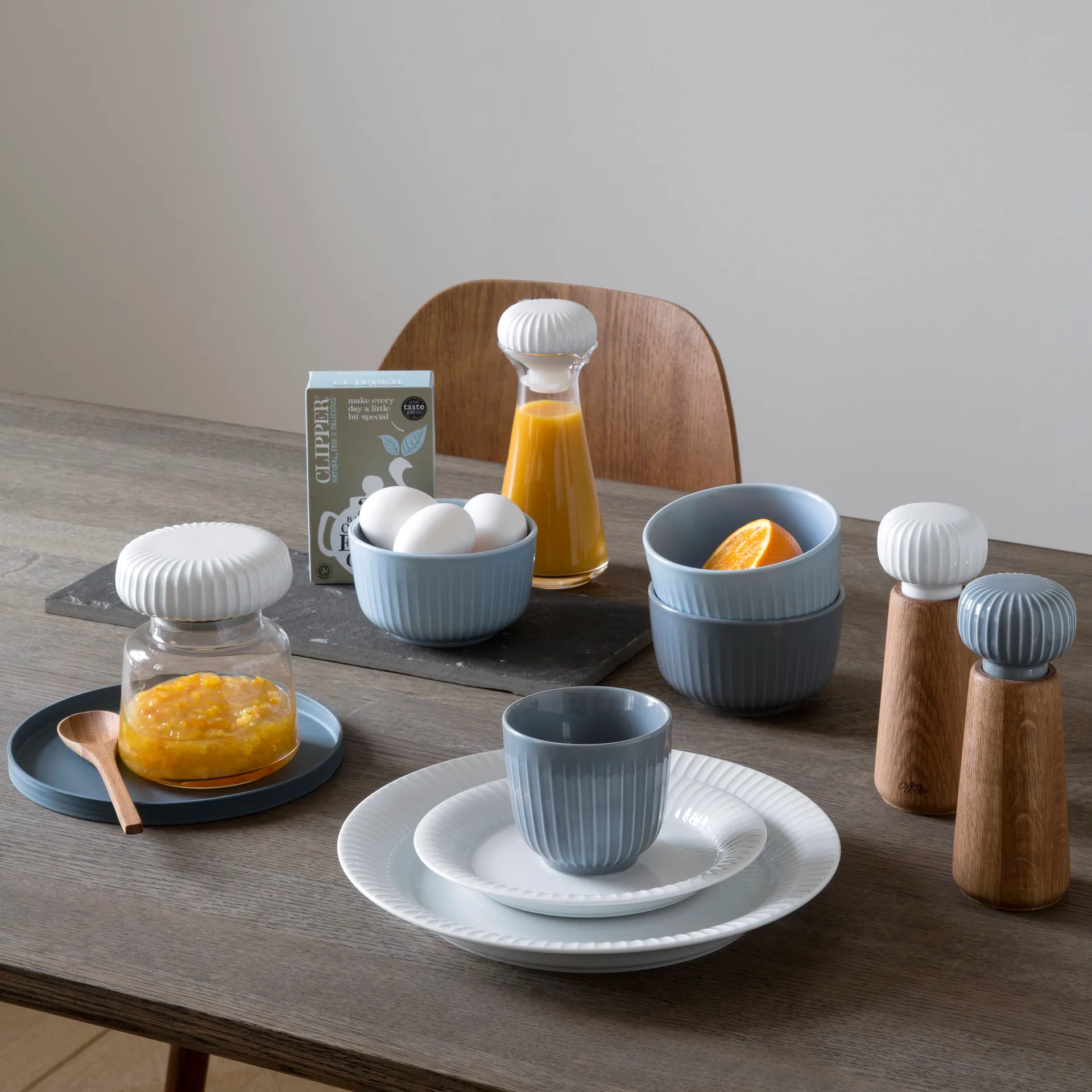 Hammershøi tallerken hvit, Diameter 19 cm Kähler