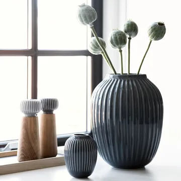 Hammershøi vase - Antrasittgrå, mini 10 cm - Kähler