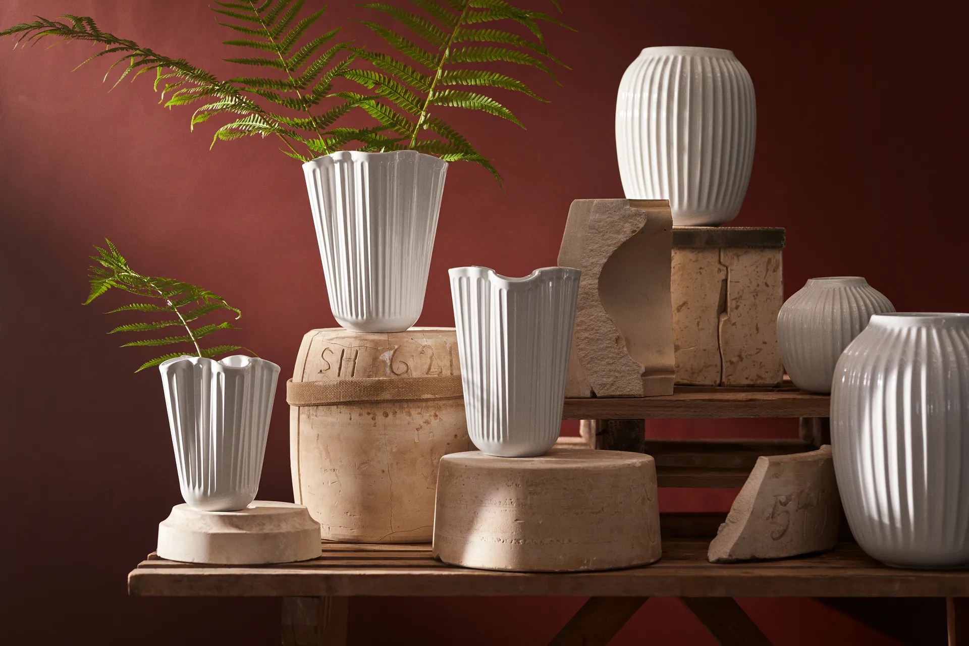 Hammershøi vase, Hvit, medium 21 cm Kähler