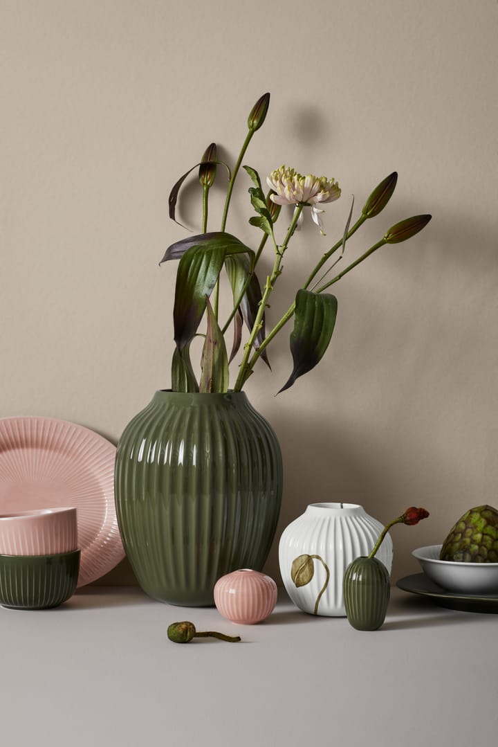Hammershøi vase stor, Mørkegrønn Kähler