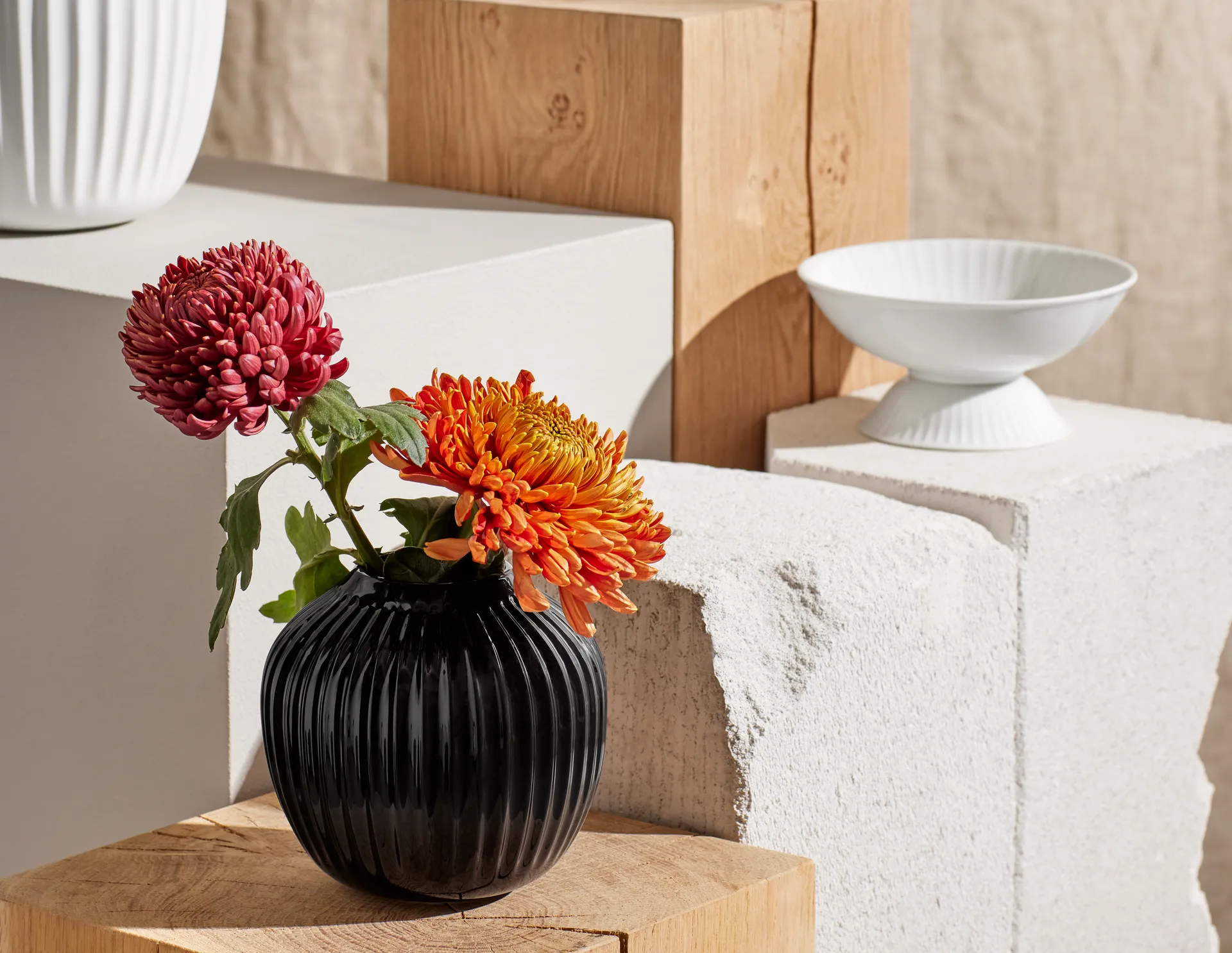 Hammershøi vase, Svart, liten 13 cm Kähler