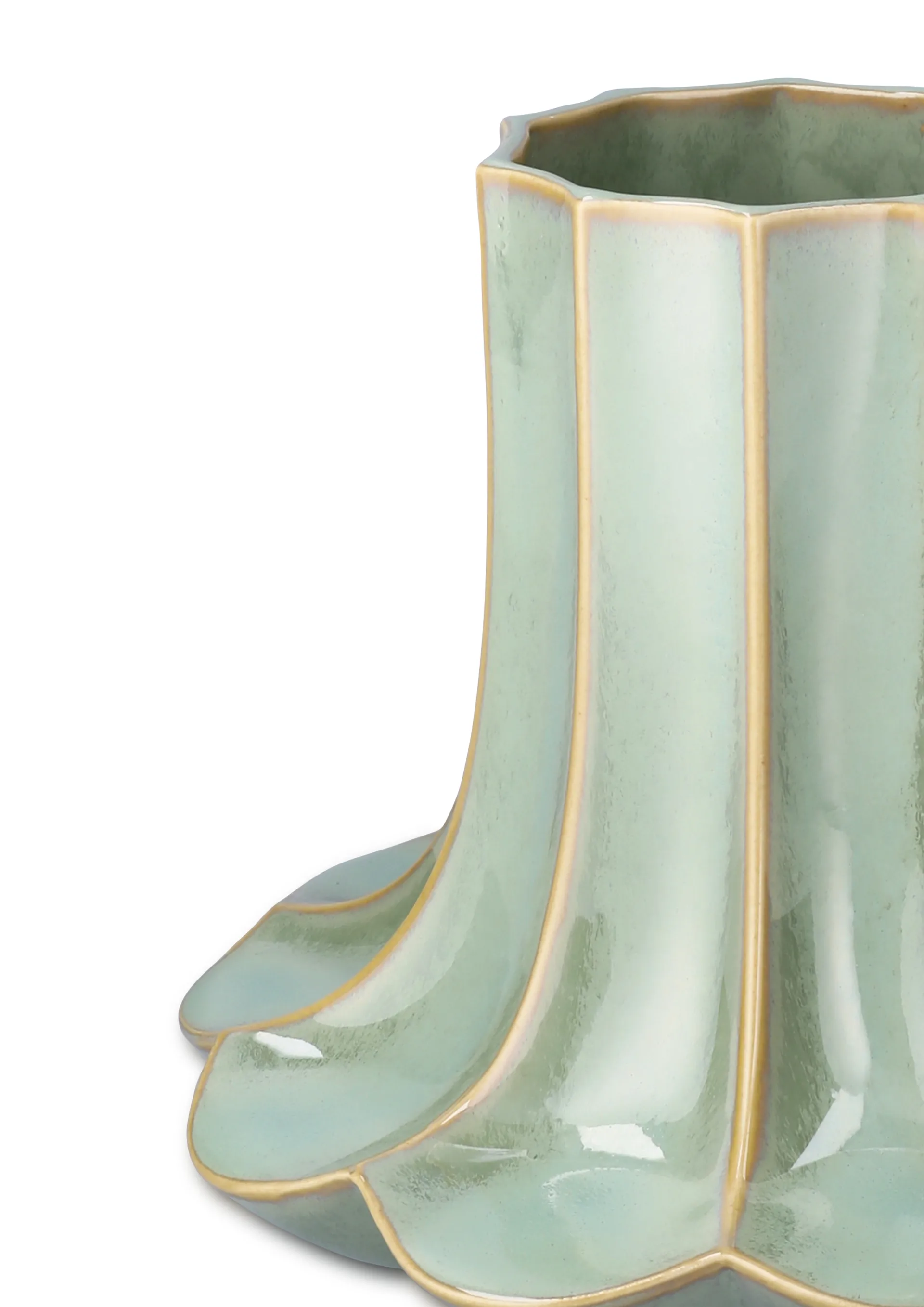 Kantarell vase, Grønn, 20,5 cm Kähler