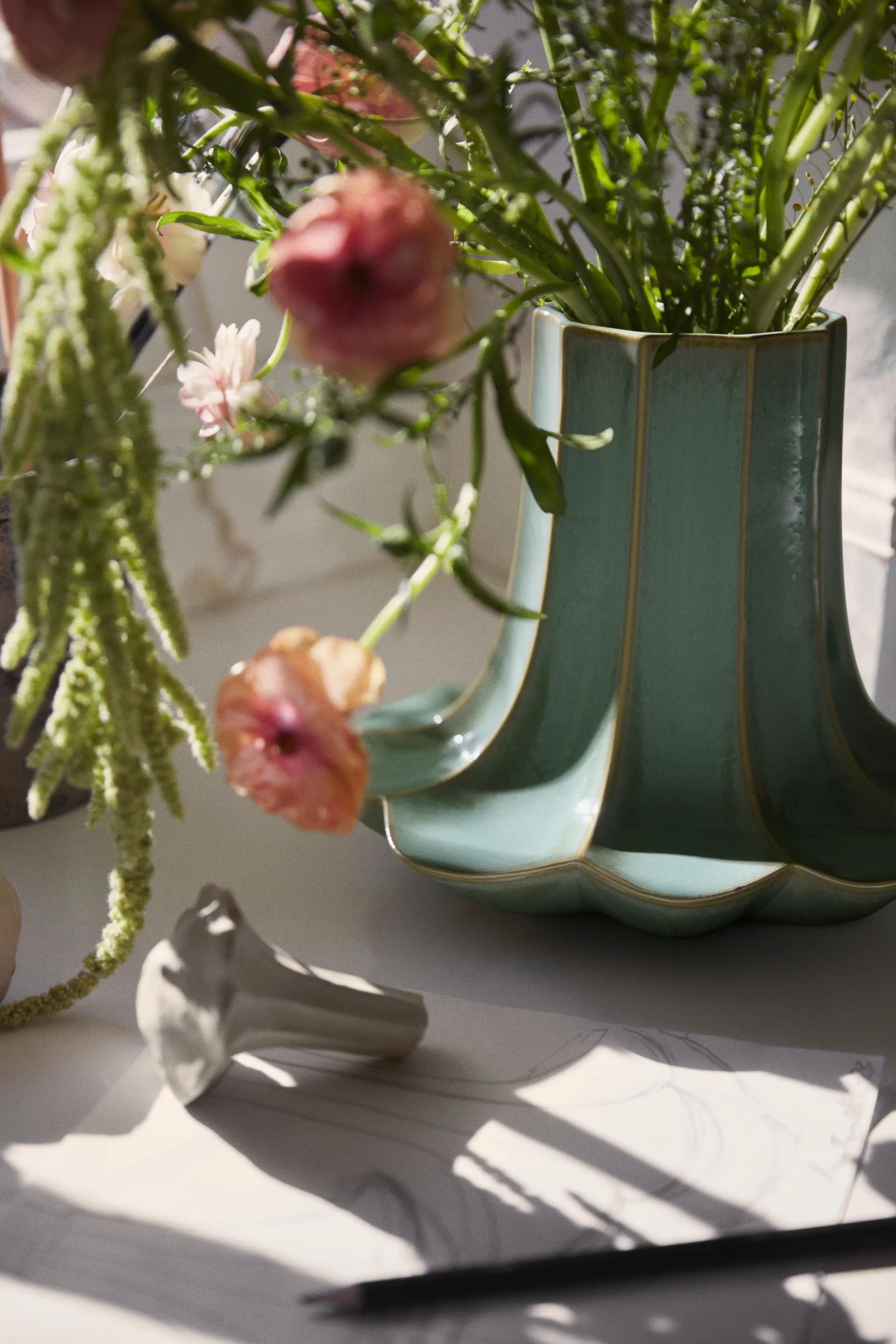 Kantarell vase, Grønn, 20,5 cm Kähler