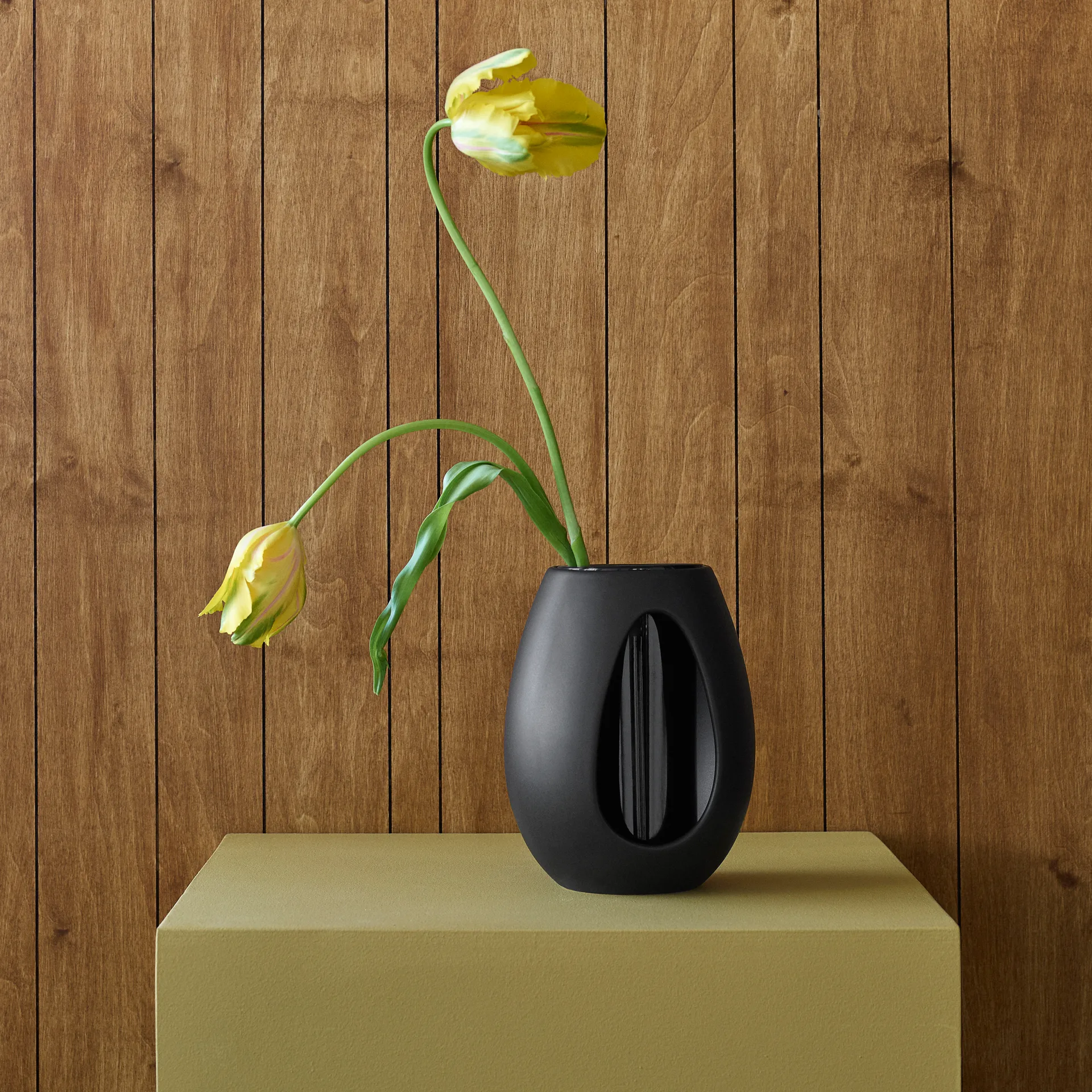 Kokong vase 22 cm, Brun Kähler