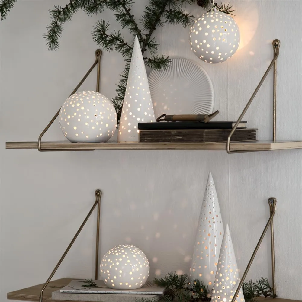 Nobili lykt hvit, stor Kähler