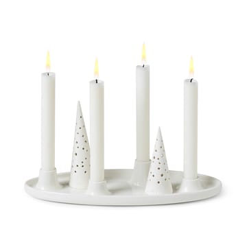 Nobili oval adventslysestake 33 cm - Hvit - Kähler