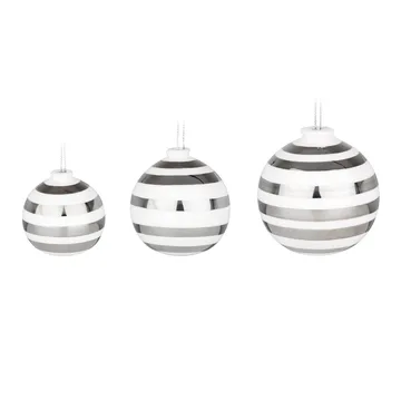 Omaggio julekuler 3-pakk - sølv - Kähler