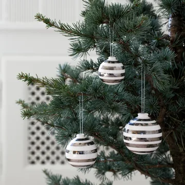 Omaggio julekuler 3-pakk - sølv - Kähler