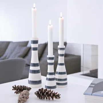 Omaggio lysestake stor - granittgrå - Kähler