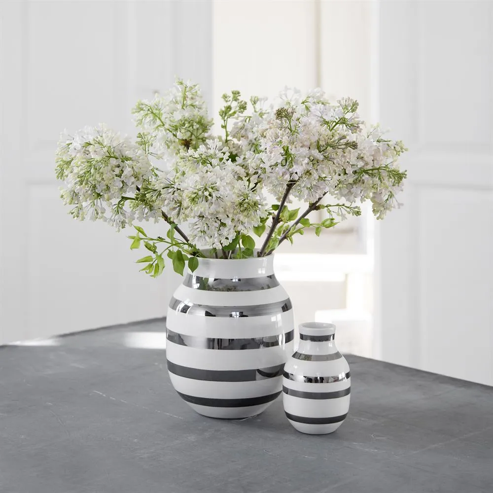 Omaggio vase sølv, middels Kähler