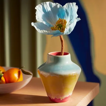 Poppery vase 12 cm - Pink-mint-gul - Kähler