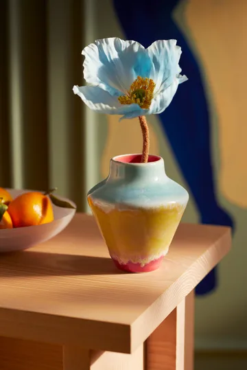 Poppery vase 12 cm - Pink-mint-gul - Kähler