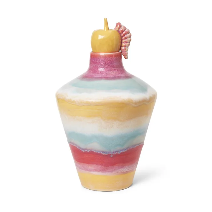 Poppery vase med eple 32 cm - Pink-mint-gul - Kähler