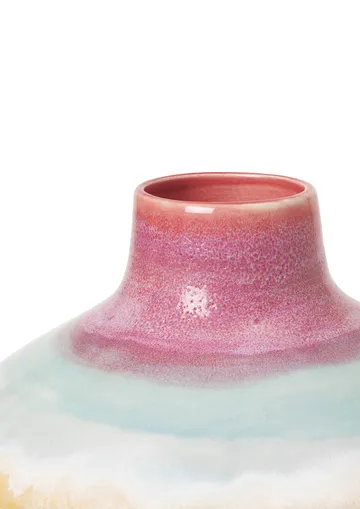 Poppery vase med eple 32 cm - Pink-mint-gul - Kähler