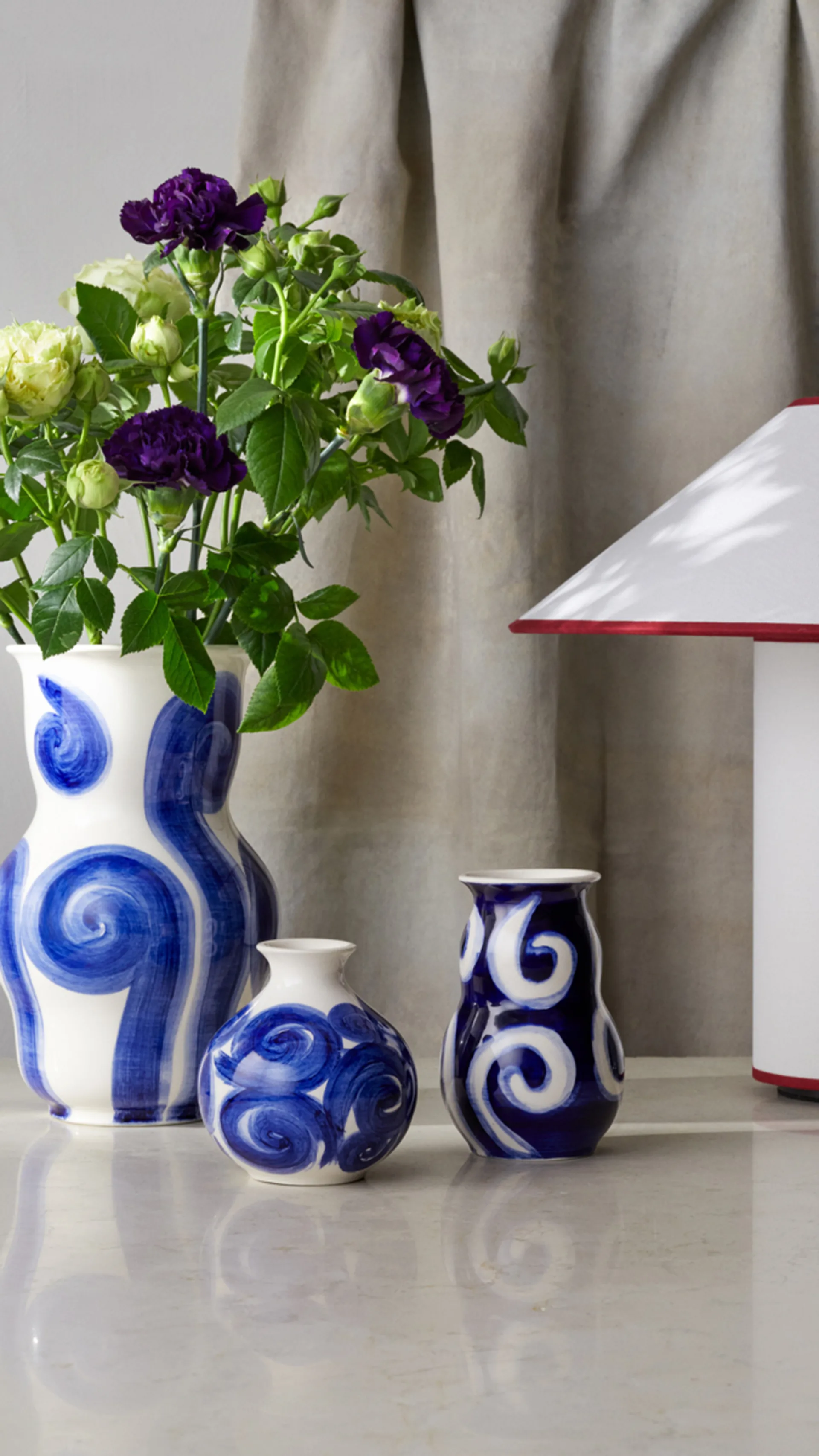 Tulle vase 22,5 cm, Blå Kähler